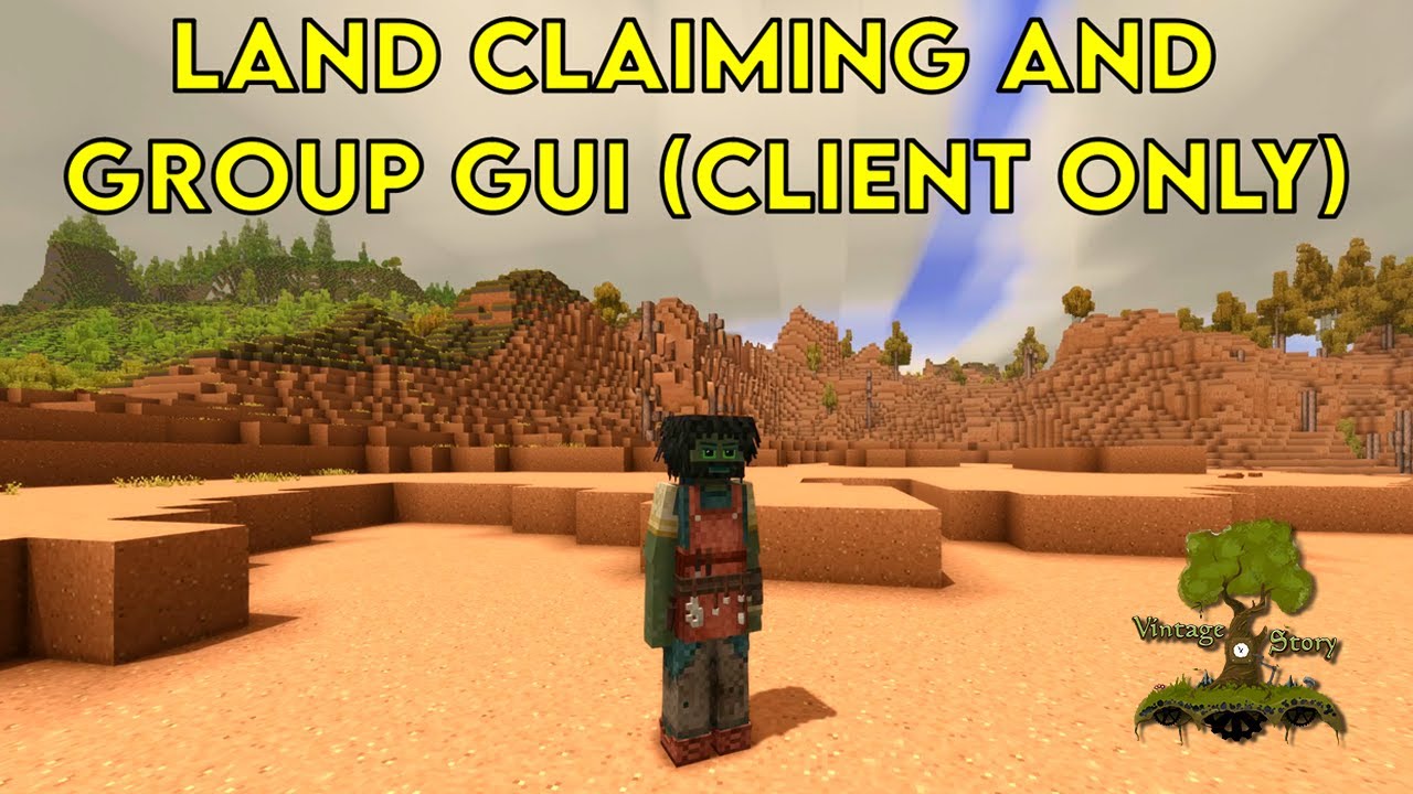 VINTAGE STORY - Land Claim with simple HUD