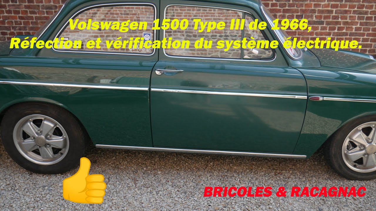 😱😮 Alternateur, démarreur, batterie et système électrique sur VW1500 Type III de 1966. 😱😮