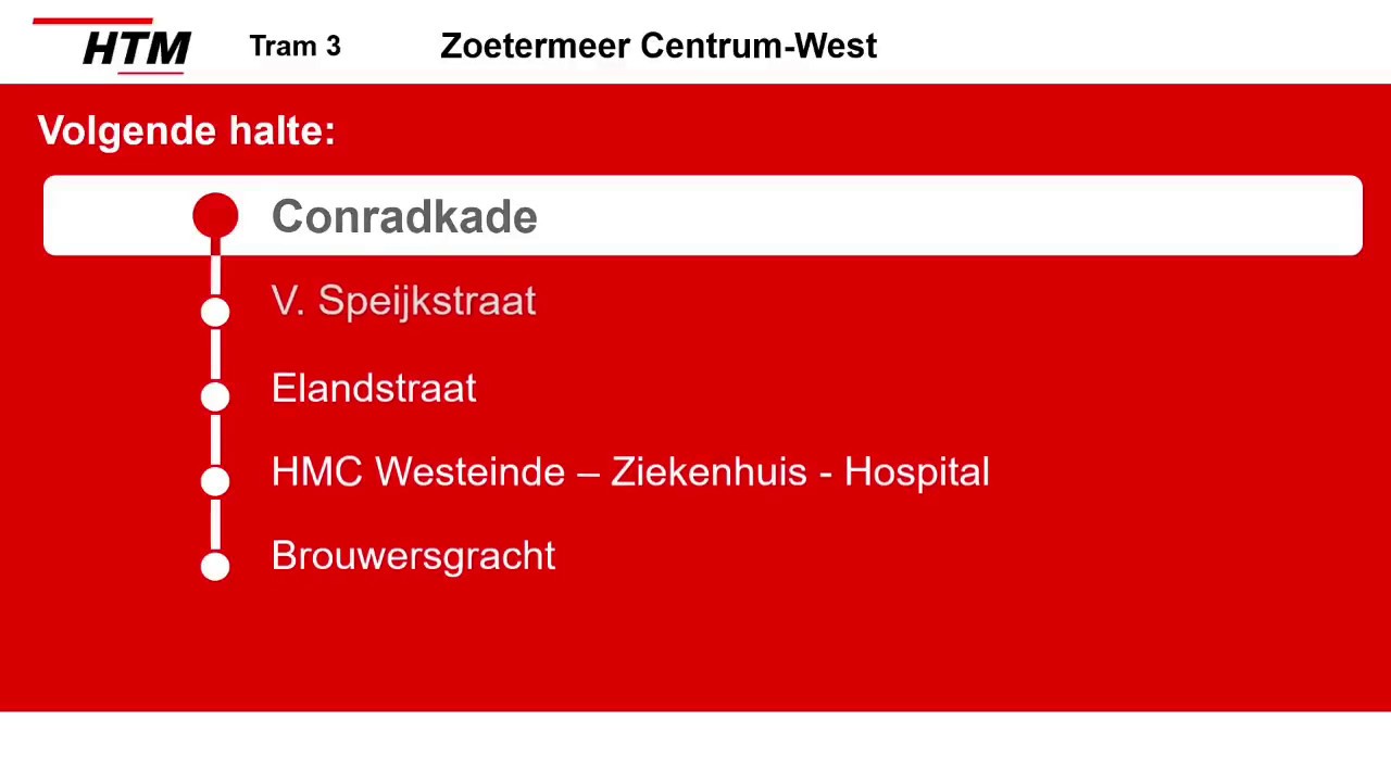 [HTM Tram Den Haag] Omroepen Lijn 3 Den Haag Loosduinen - Zoetermeer Centrum-West