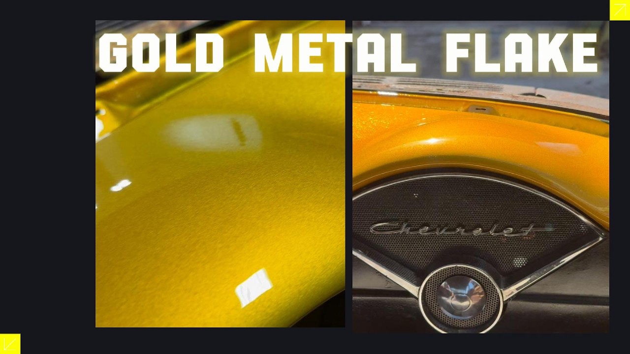 1955 Chevy Gets Lime Line Gold Metal Flake over Candy Paint Dash