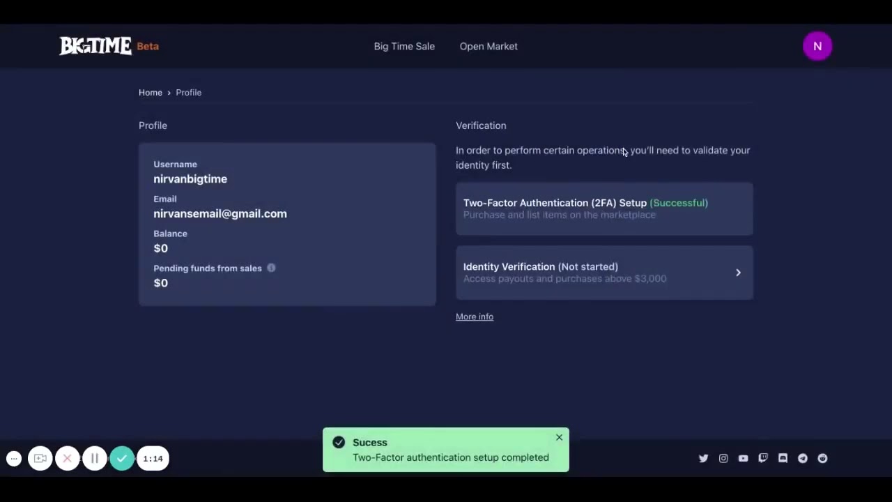 Big Time Space Sale Marketplace Tutorial | RPG | NFT | FREE