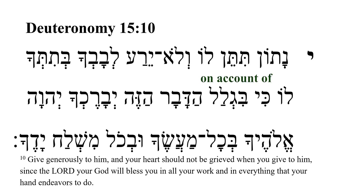 Deuteronomy 15 -- Hebrew Bible Speaker with English Captions