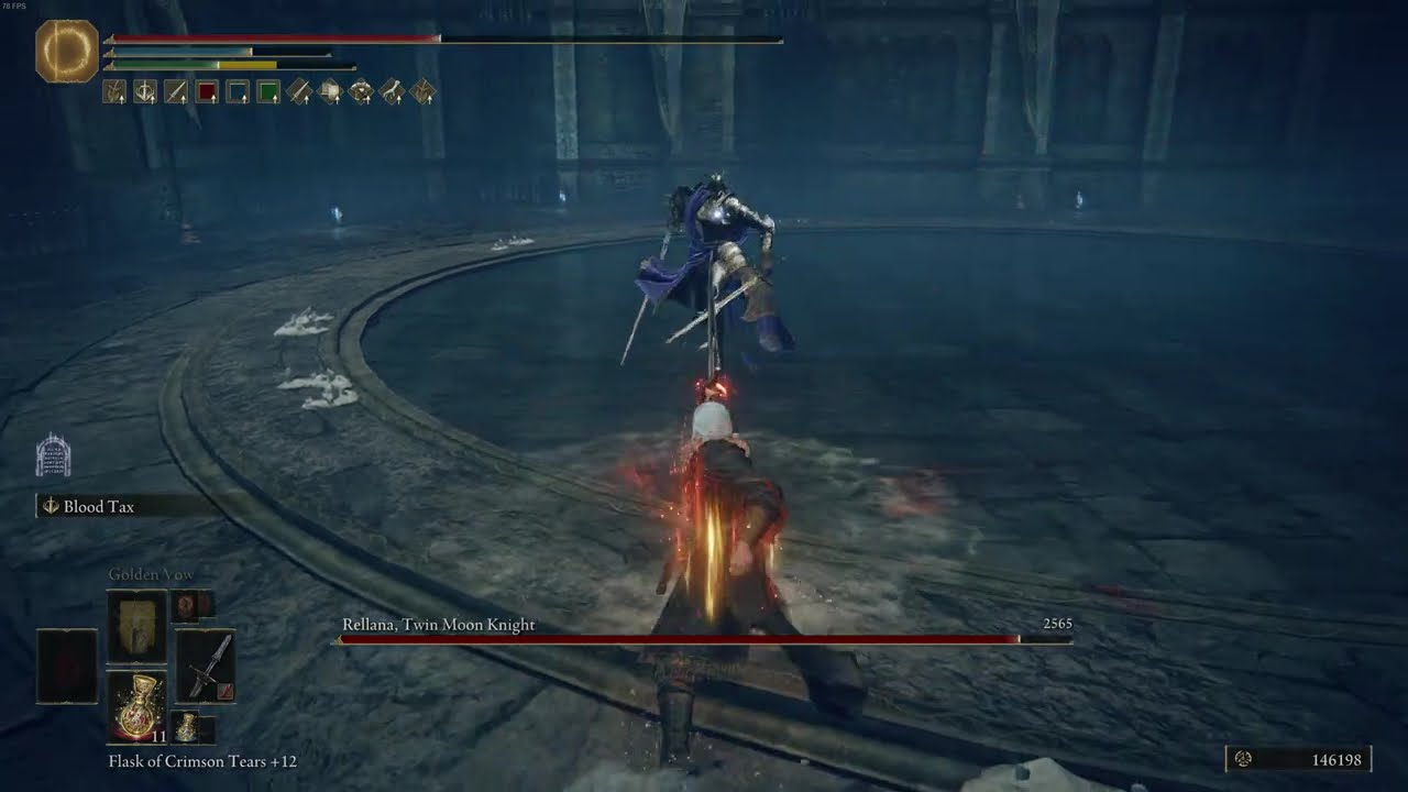 Busted Bleed Vamp Build VS Rellana Twin Moon Knight [ELDEN RING]