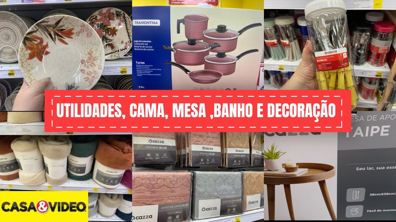ACHADINHOS NA LOJA CASA E VÍDEO | UTILIDADES, CAMA, MESA, BANHO E DECORAÇÃO #achadinhos #casaevídeo