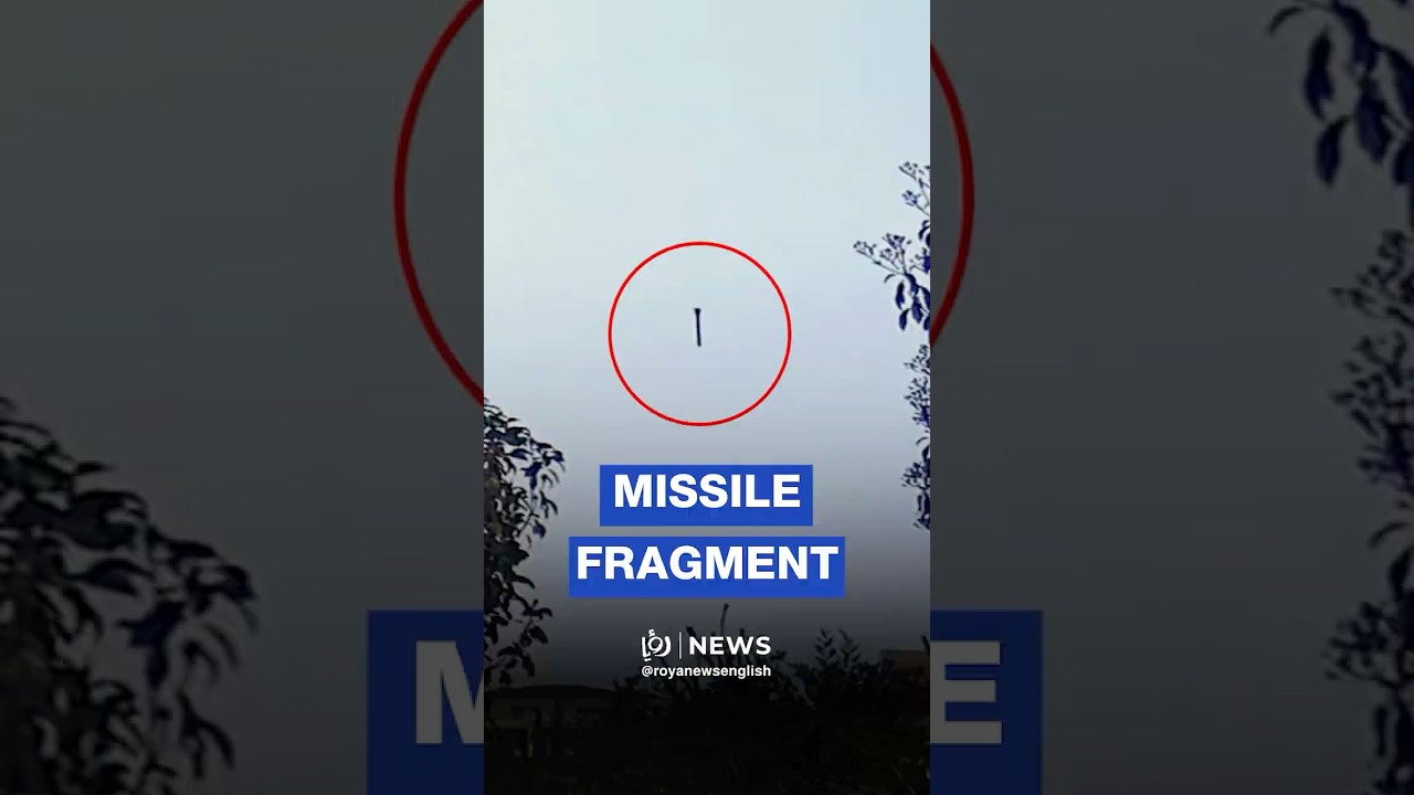 Moment missile fragment falls over Jordan