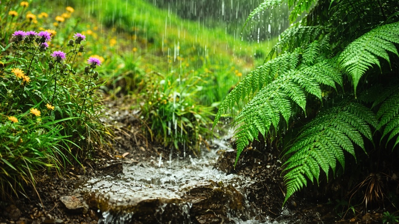 Relax with Forest Rain Sounds for Sleeping and Relaxation | Gentle Rain 🌧️ Water Sounds in Nature