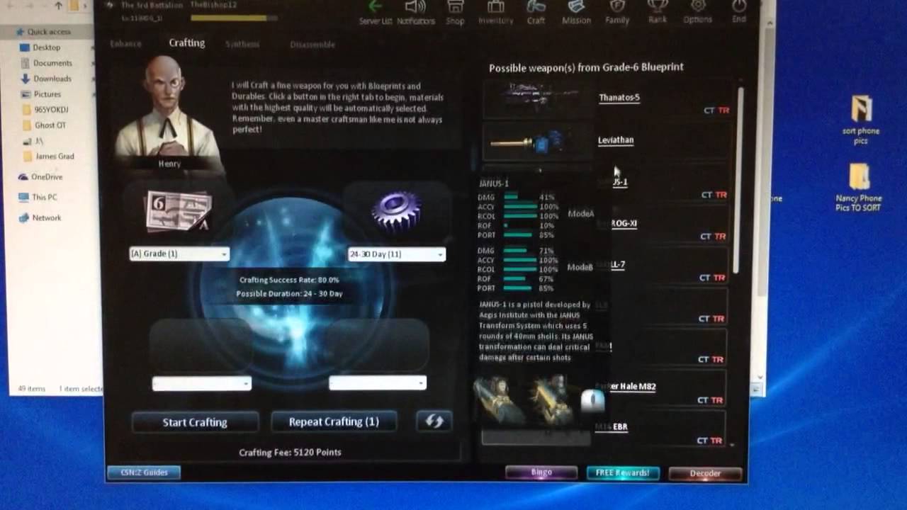 Counter-Strike Nexon: Zombies crafting HK416