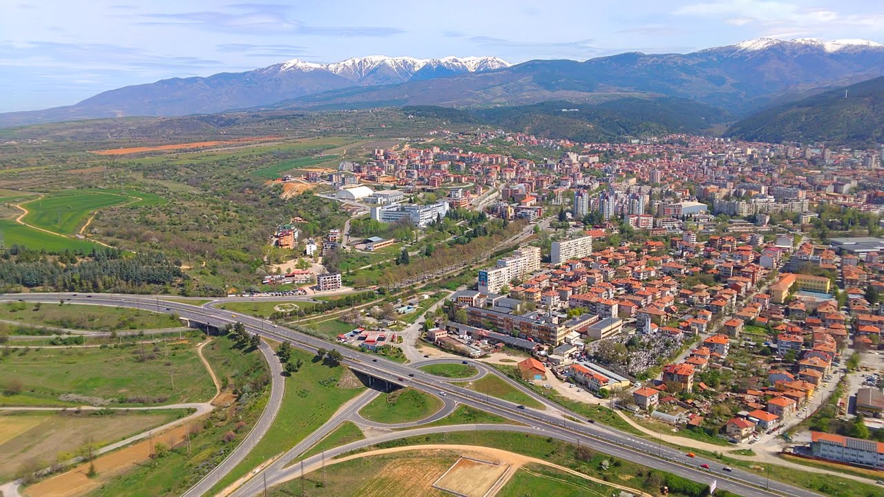 Aeral View of Blagoevgrad, Bulgaria