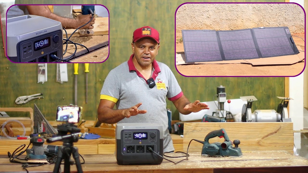 Chegou a Energia Infinita na Oficina - ECOFLOW RIVER 2 PRO + PAINEL SOLAR 160W é Sensacional