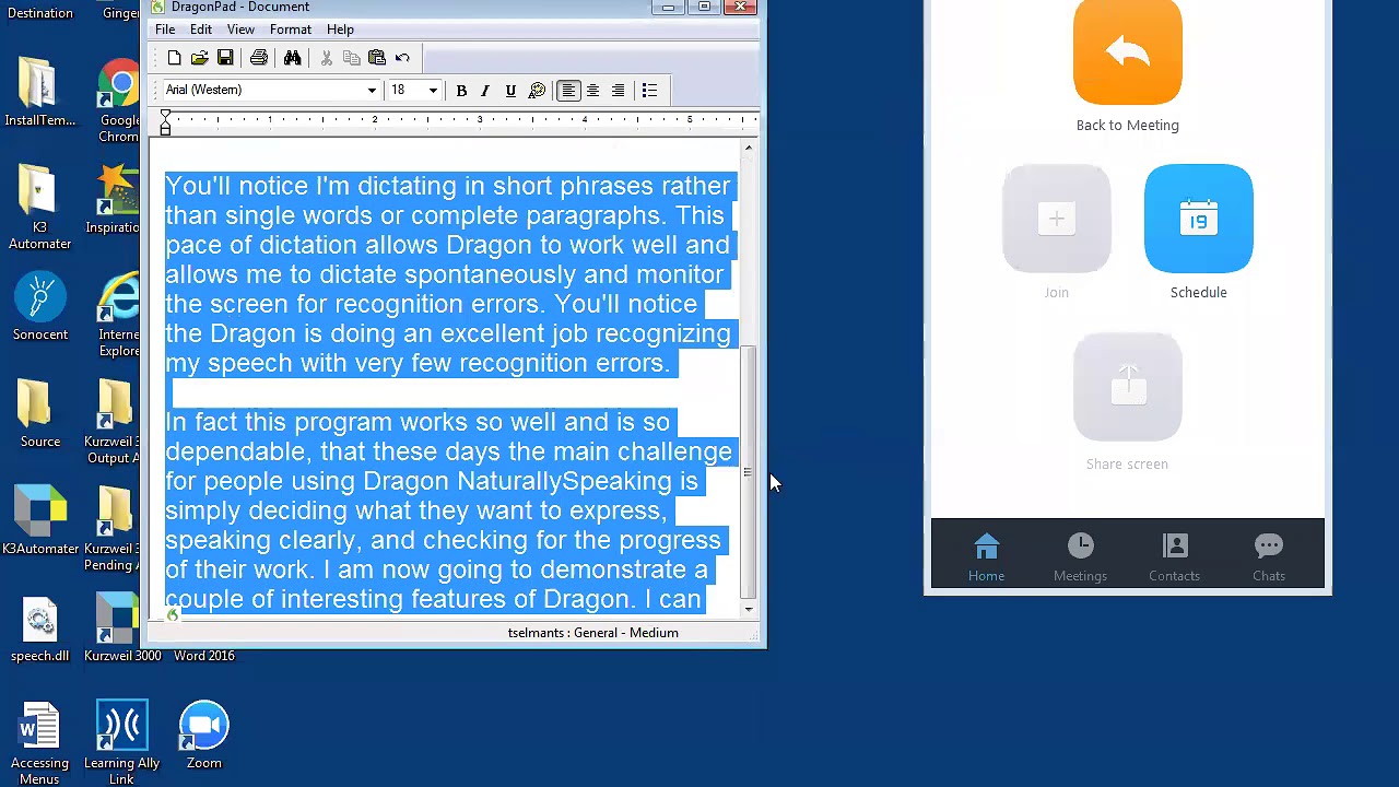 Getting Started with Dragon Naturally Speaking