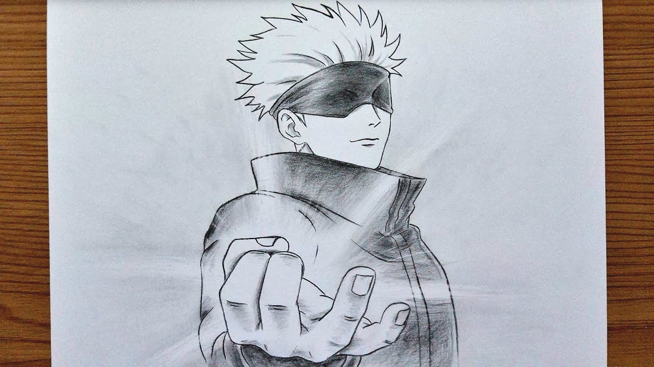 How To Draw Gojo Satoru Infinity || Easy Anime Pencil Drawing