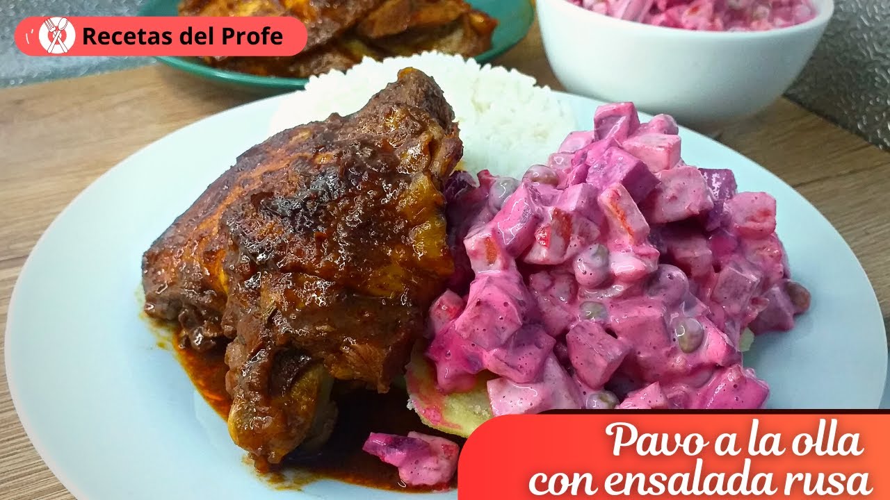 La MEJOR RECETA de Pavo a la Olla con Ensalada Rusa | Recetas del Profe