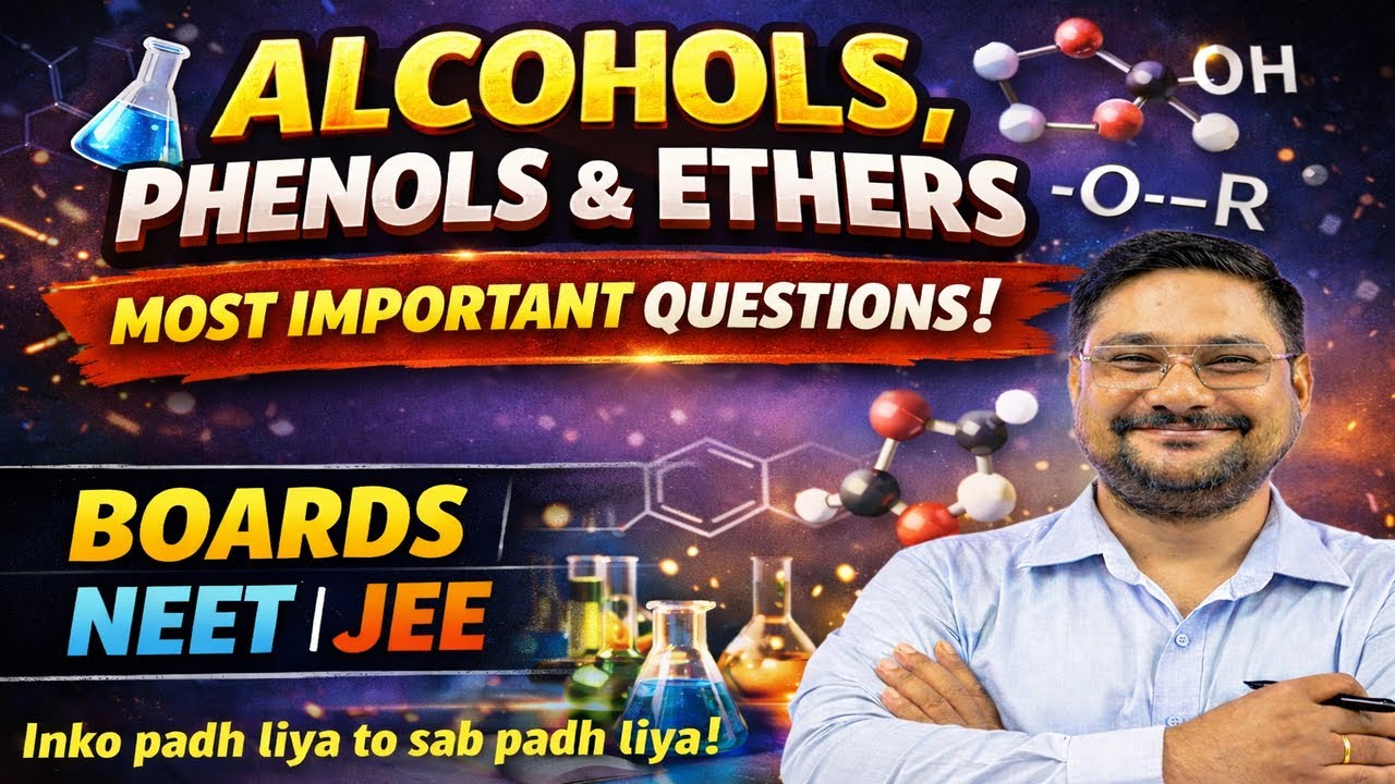 Alcohols phenols and ethers most important questions for NEET/JEE and BOARDS