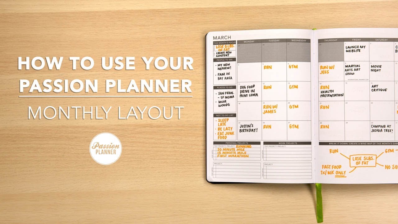How To Use Your Passion Planner: Monthly Layout