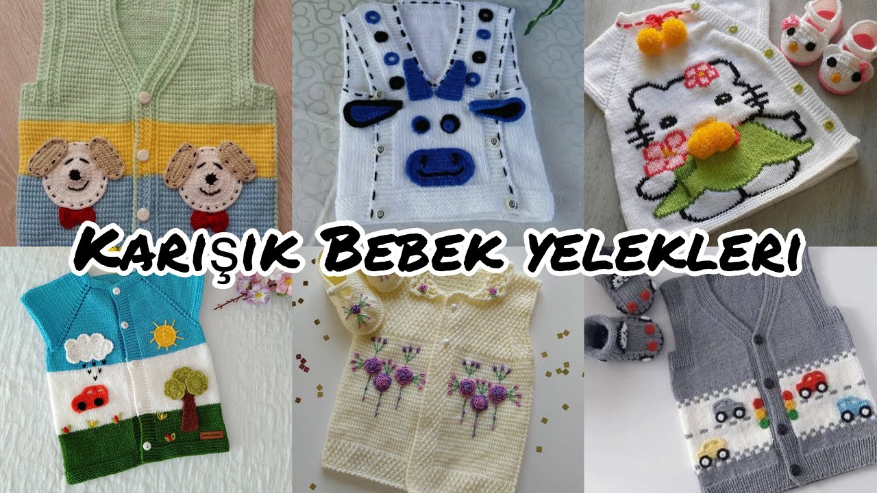 Birbirinden güzel ve farklı kız ve erkek bebek yelekleri 👼🏻👼🏻👼🏻
