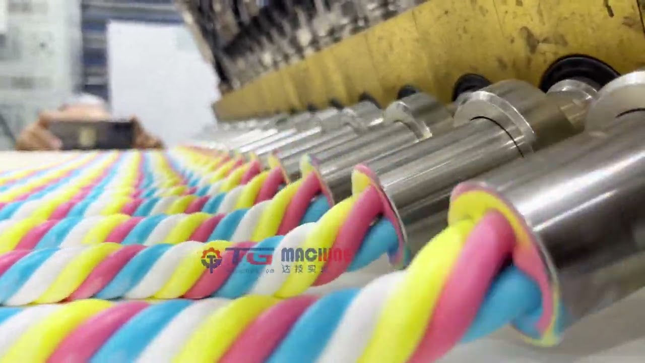 Fully automatic extruding depositing marshmallow production line