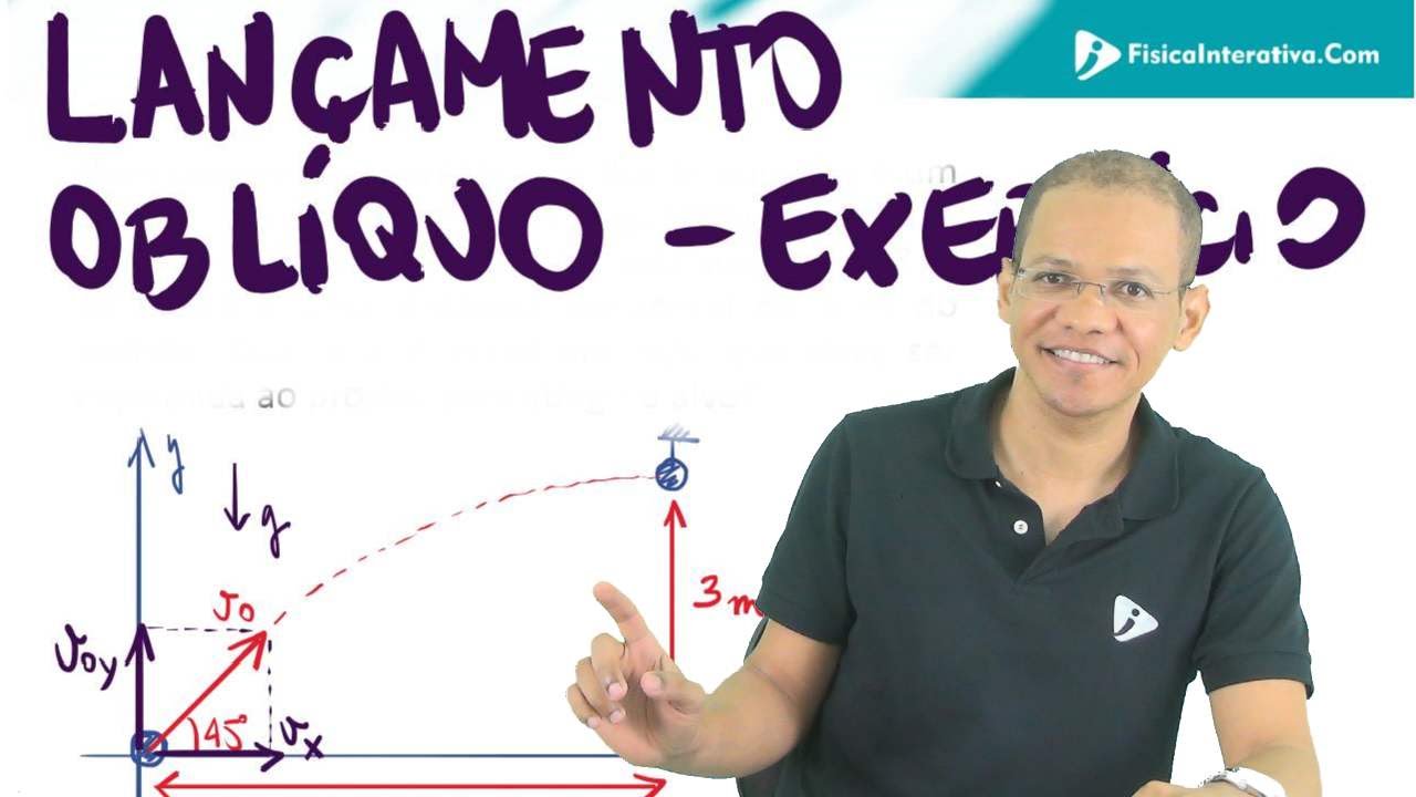 Lançamento Oblíquo - Atingindo um alvo Fixo - Exercício Resolvido