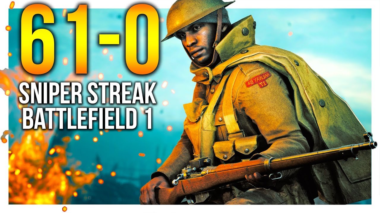 BF1 61-0 *RECORD* PERFECT SNIPER GAME Battlefield 1 Ross MKIII Gameplay