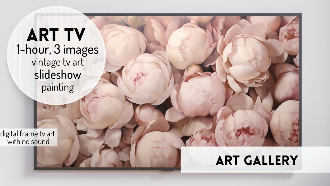 Relaxing Floral Art Gallery Background | Calm & Beautiful Flower Paintings for Peaceful Ambience