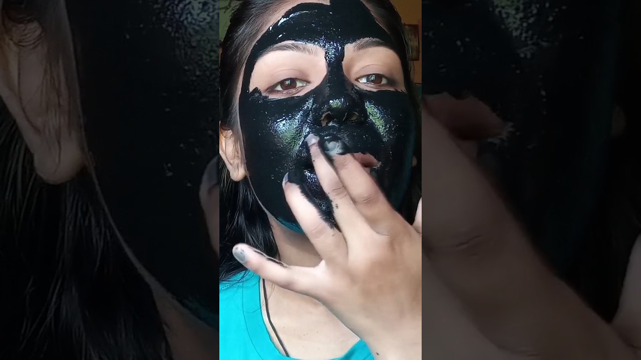 charcoal face mask #shorts #charcoal #facemask #glowingskin #youtubeshorts