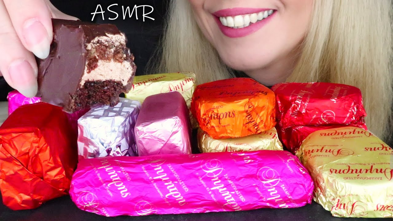 ASMR: MINI CHOCOLATE CAKES, CARIOKAS & MORE 🍫 | No Talking Mukbang | Eating Sounds | Request #33