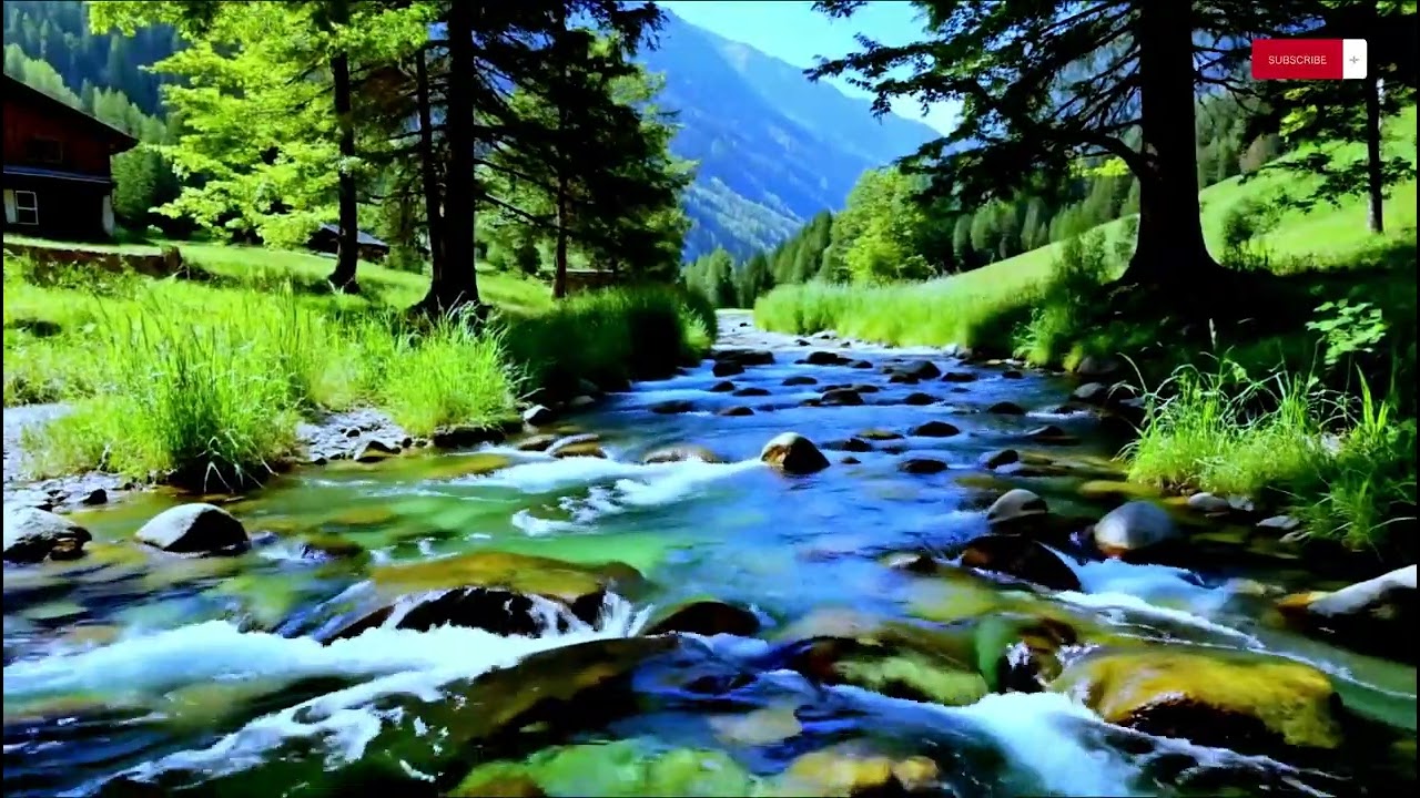 Peaceful River Sounds with Gentle Piano for Relaxation | 3 Hours