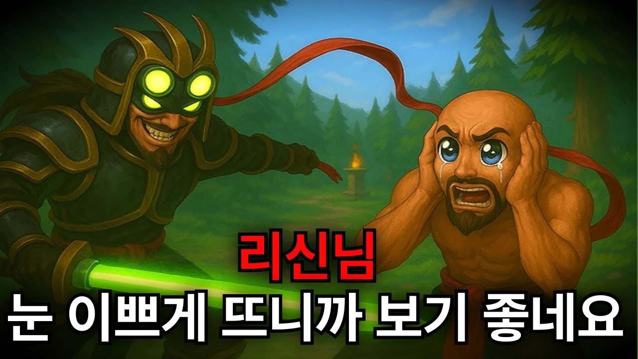 (롤) 정글 마스터이로 리신 머리띠 🔥벗겨봤습니다🔥 눈이 참 이쁘네요!! ★정글 마스터이 VS 정글 리신★