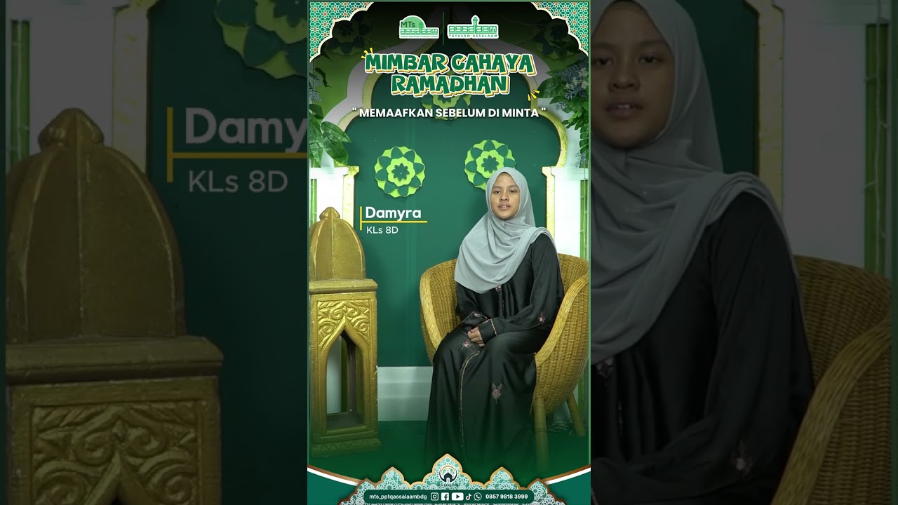Memaafkan Sebelum Di Minta - MIMBAR CAHAYA RAMADHAN - DAMYRA RAHAYU KUMARA 8D #shorts