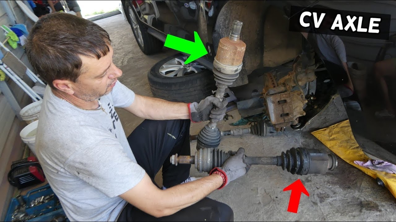 HOW TO REPLACE CV AXLE DRIVE SHAFT ON FRONT WHEEL DRIVE CAR