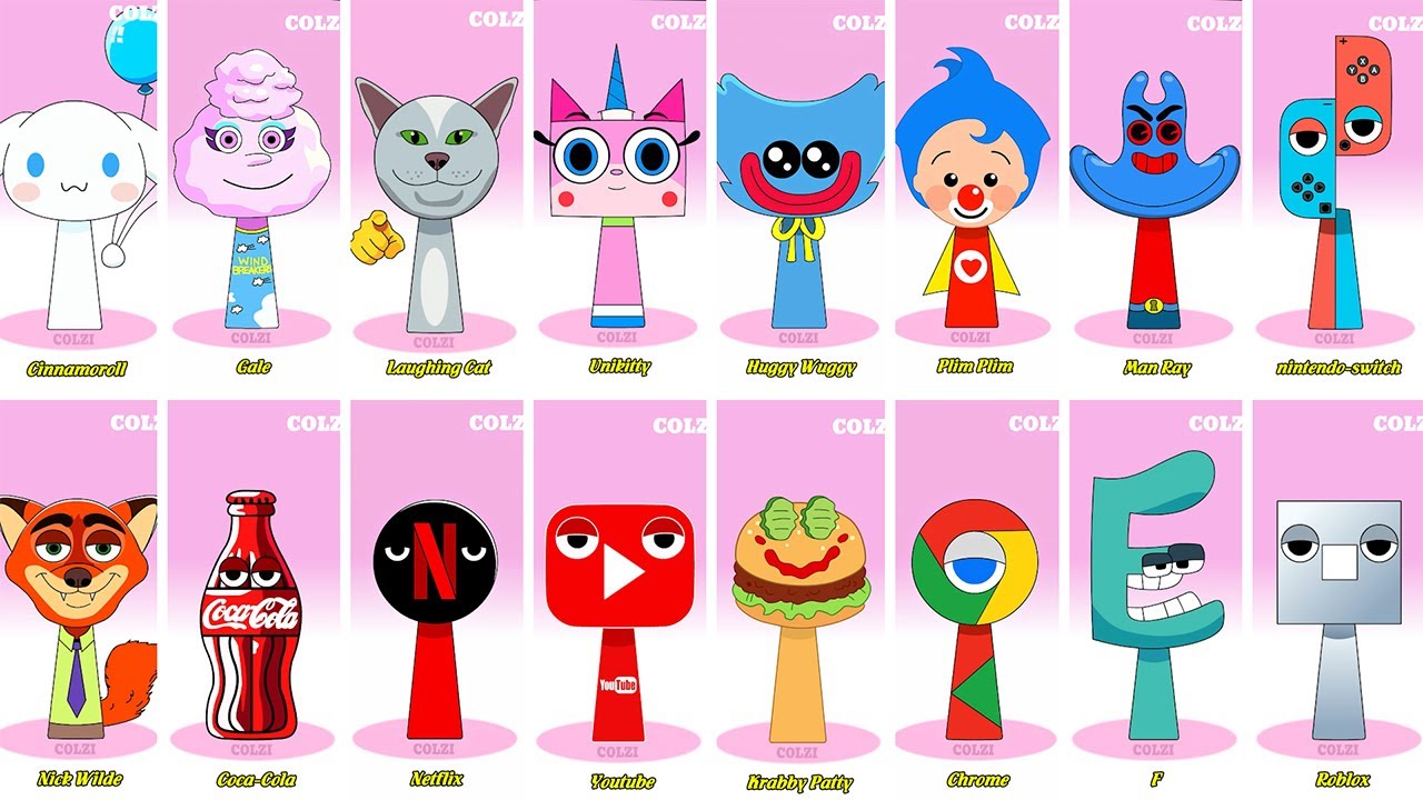 Incredibox Sprunki OC Phase 1 to Phase 3 I Alphabet Lore Youtube Like, Huggy Wuggy, Netflix,YouTube