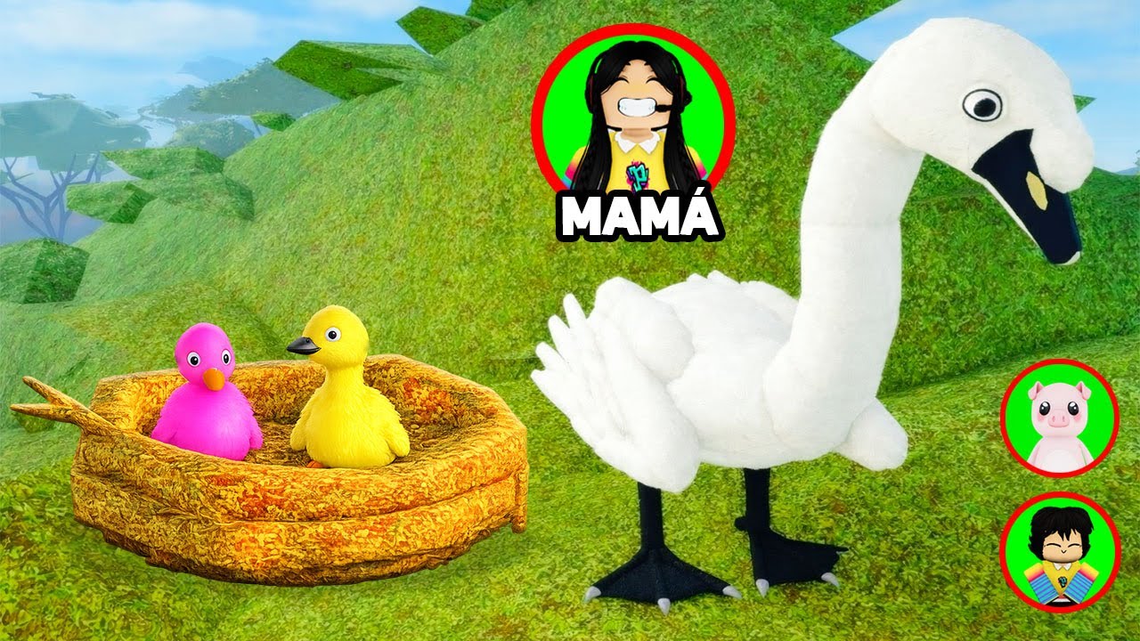 Me convierto en MAMÁ AVE en roblox y cuido a mis hijos HASTA CRECER 🐣🐤| paolazgames