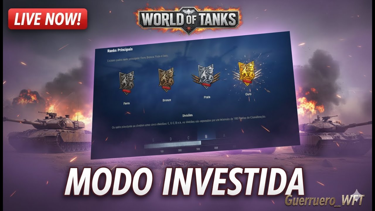 WORLD of TANKS | 🔴LIVE Stream-on | GamePlay no Modo investida...