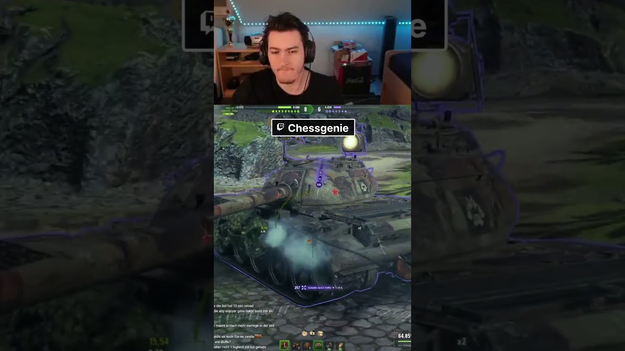 Streamer Loses It After This BOUNCE 😭💀 feat Chessgenie [World of Tanks]