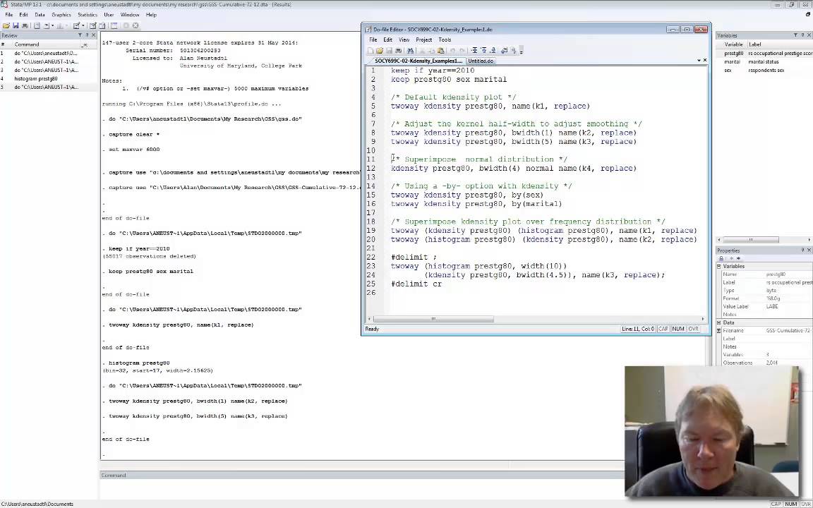 Creating Kernel Density Plots with Stata