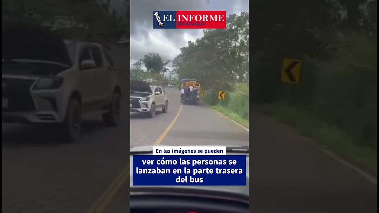 CAPTADO BUS que se queda sin frenos en #Jinotega #Nicaragua