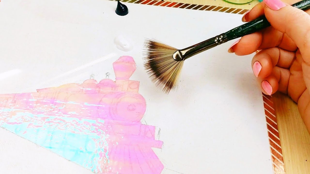 Polar express🚂/Acrylic Painting/Painting Techniques