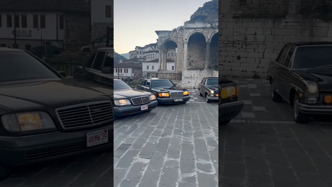 Retro Classic Benz W108 , 2x W140 & 2x W126 Albania 🇦🇱 #berat #retroclassic #benz #mafia #80smusic