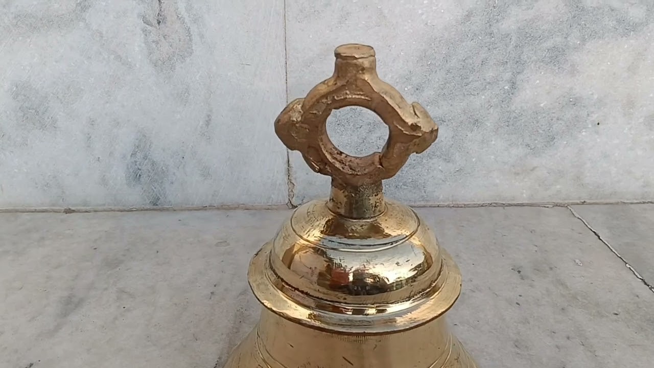 Pure Brass Hanging Bell Ghanta 1.5 kg Large sound#bankebihari #devotional #templedecor #temple#bells