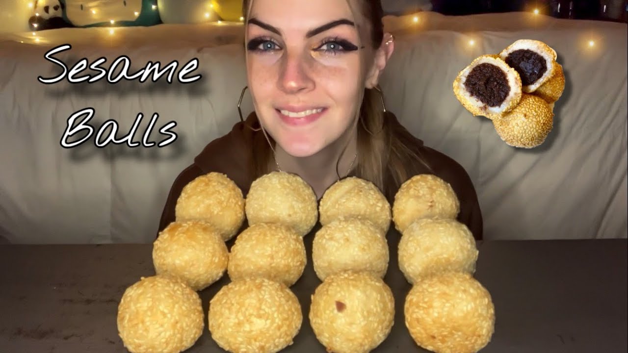 SESAME BALL MUKBANG! (Vegan) (No Talking)