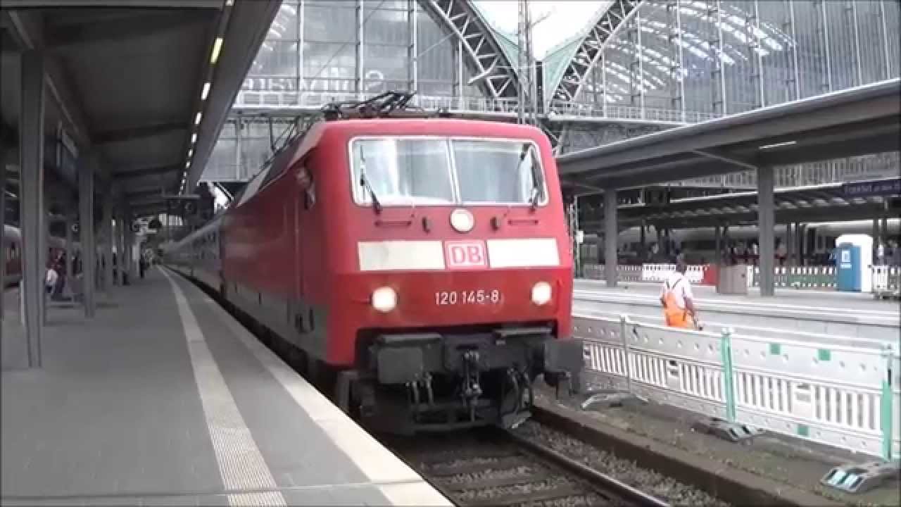 BR 120 145 verlässt mit IC 2054 den Frankfurter Hautbahnhhof