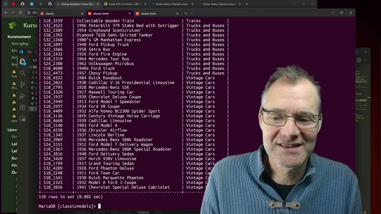 [databas] kmom03 - Terminalprogram med CSharp mot databas