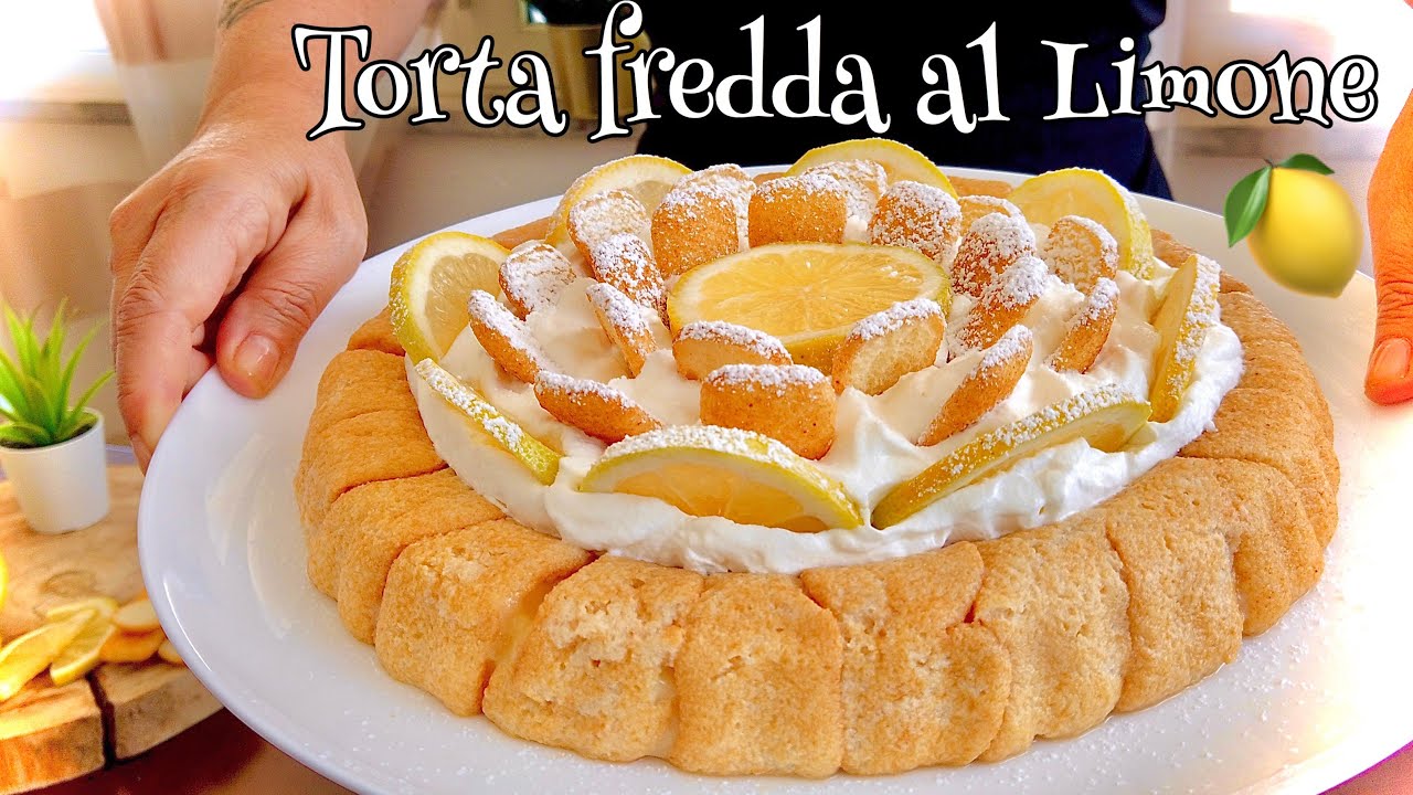 TORTA FREDDA AL LIMONE 5 INGREDIENTI 🍋 senza cottura 🍋 Cold Lemon cake