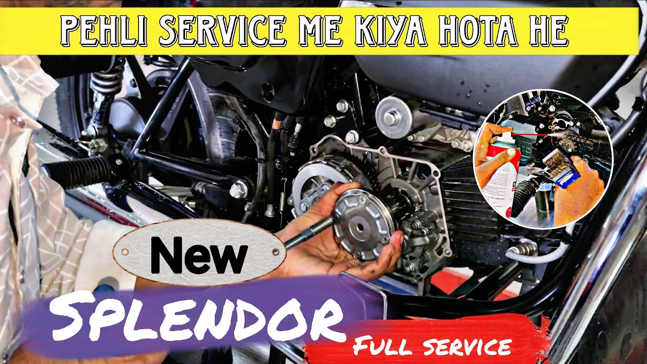 Splendor BS7 first service in hero workshop|Free of cost service | full details new model 2025