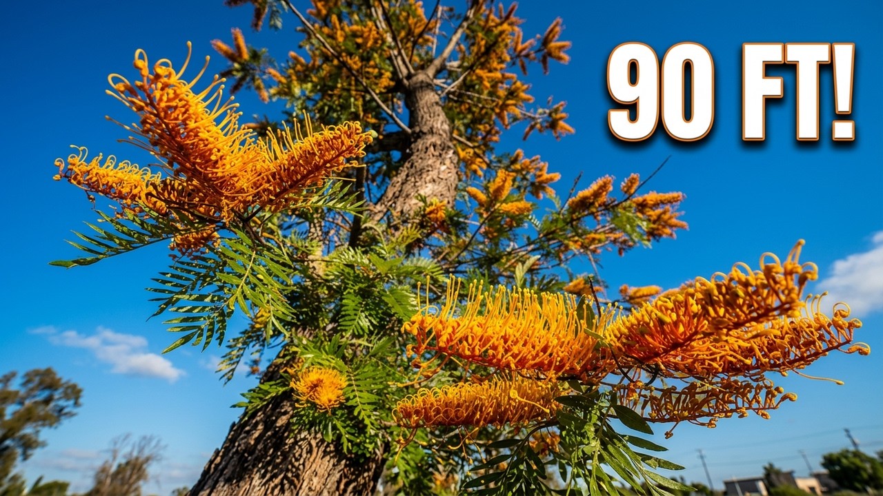 The Silk Oak tree (Grevillea robusta)