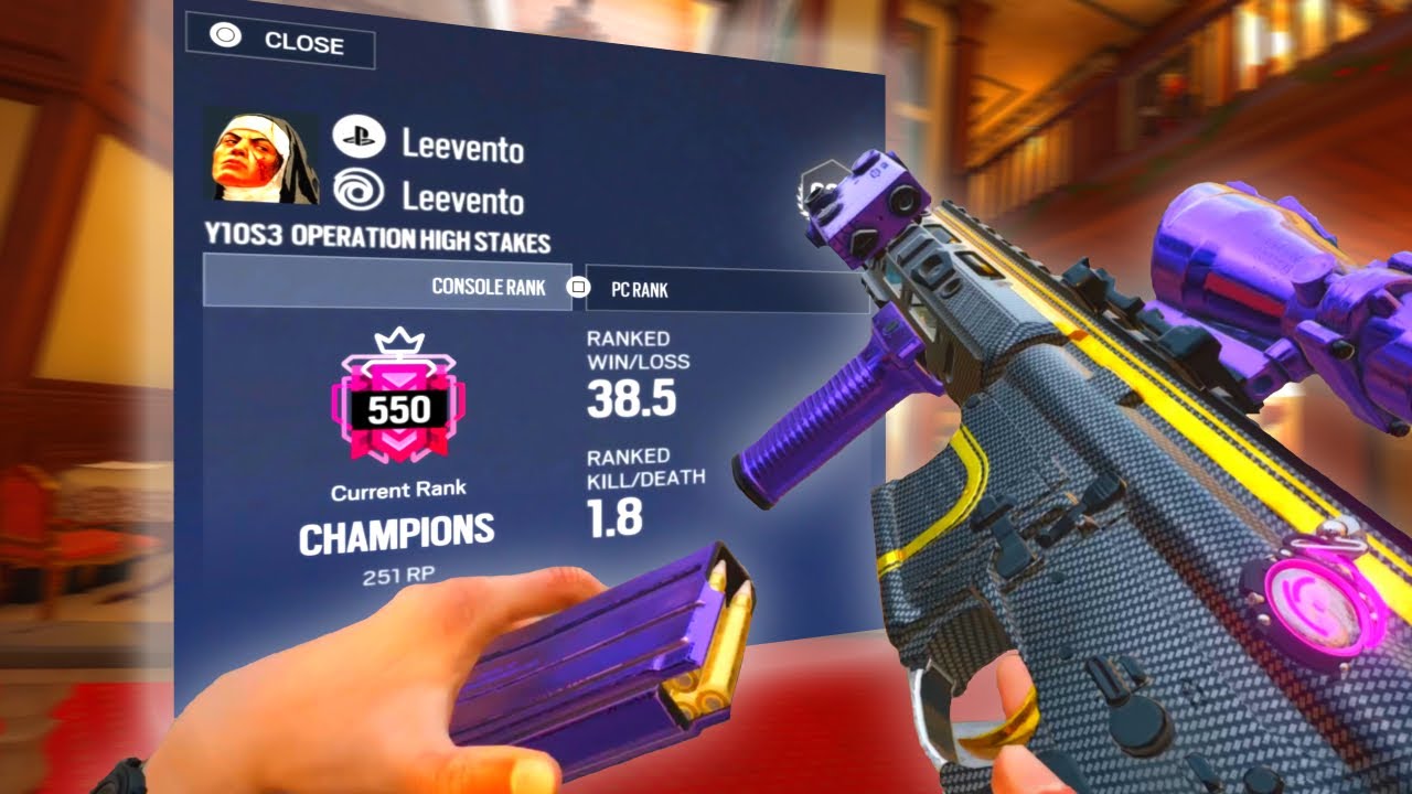 🔴TOP 500 SLOW SENS CHAMPION ON MAIN ACC 🌸 (DUAL STREAMING)- Rainbow Six Siege