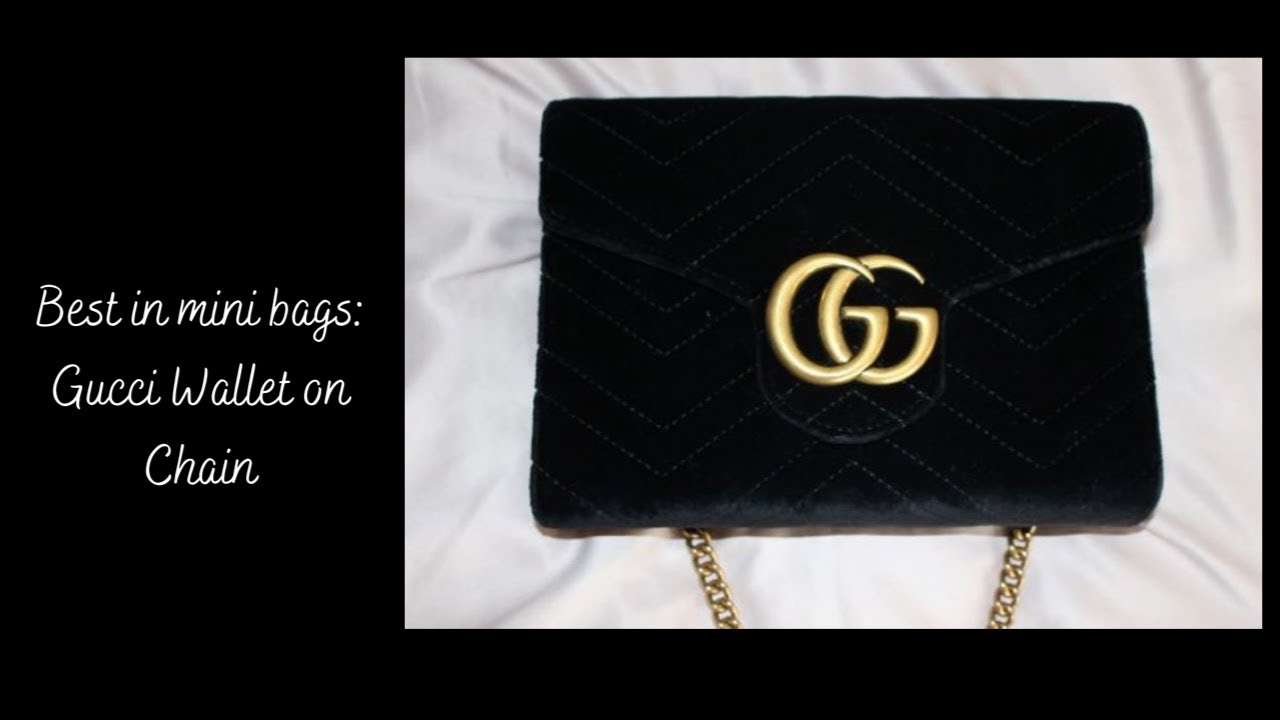 Gucci Velvet Wallet on Chain Handbag Review