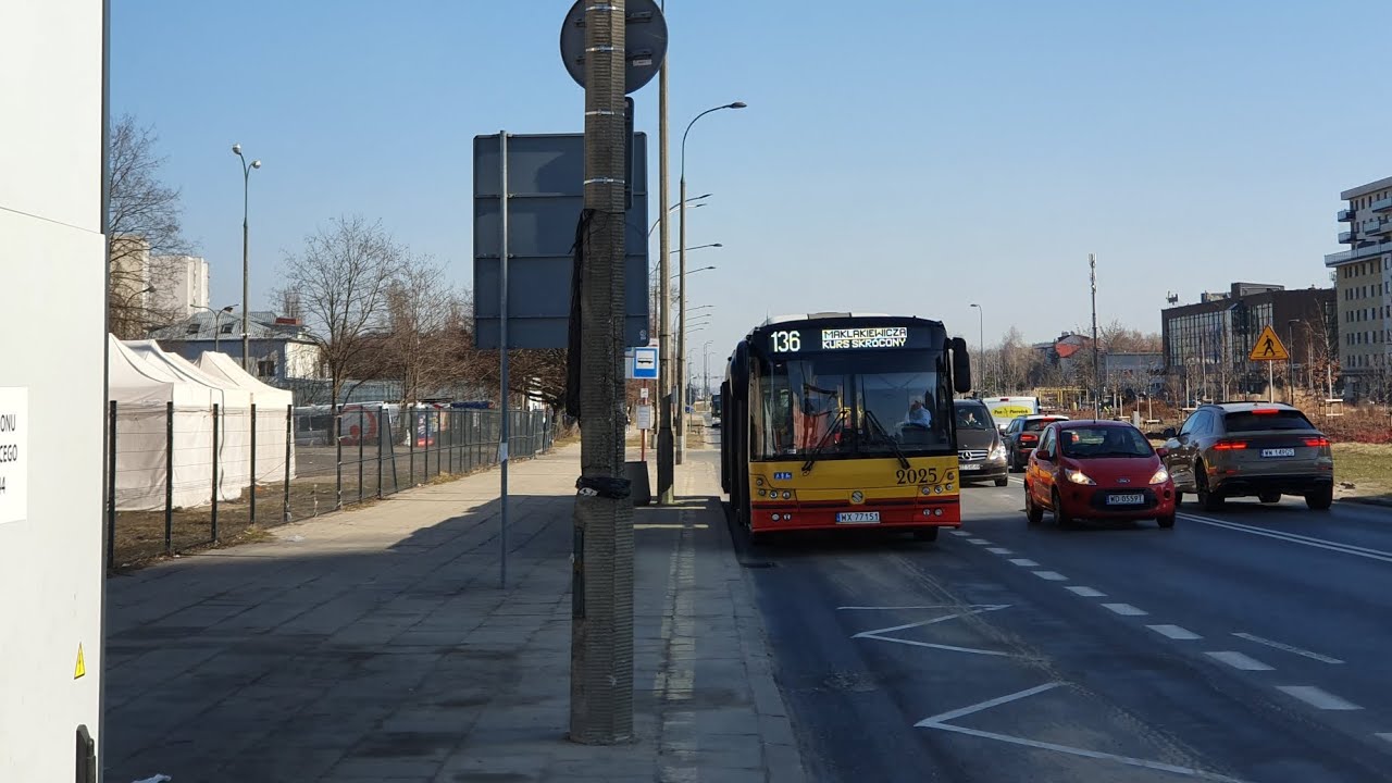 [136] MZA Warszawa - Przejazd Solbusem SM18 #2025 na linii 136➡️ Maklakiewicza Kurs Skrócony 