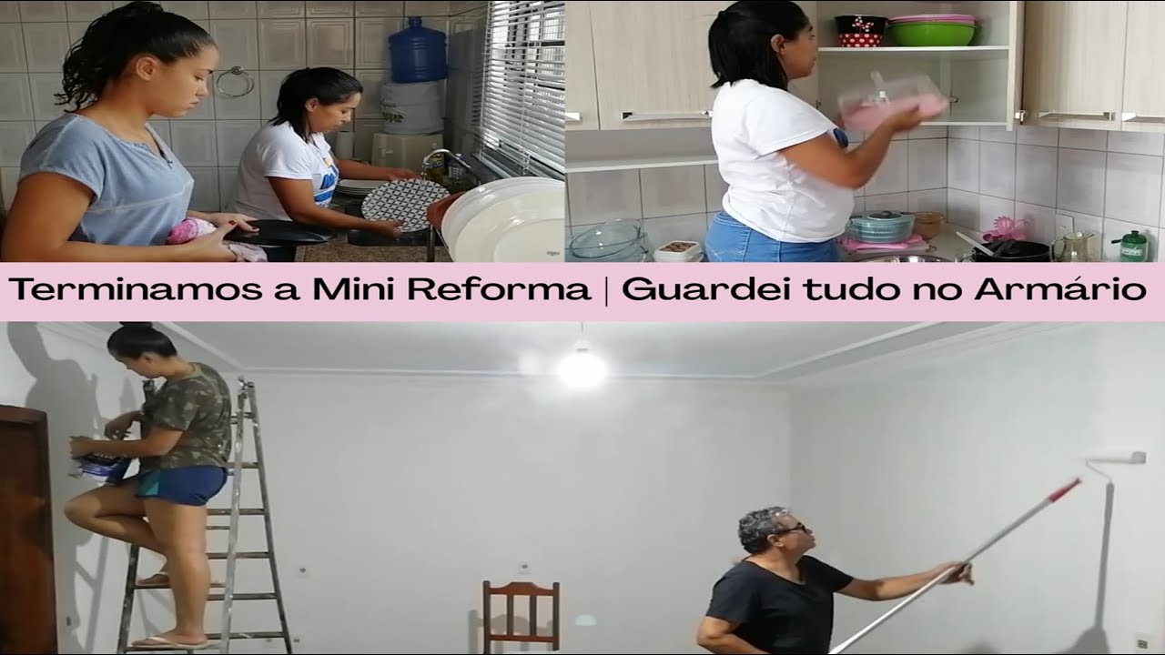 Finalizamos a Mini Reforma | Organizei o Armário | Sala de Jantar ficou tudo Branco