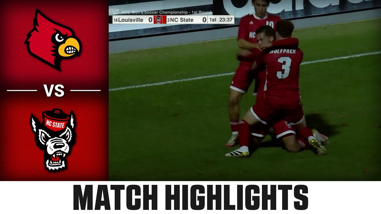 NC State vs. Louisville Game Highlights | 2025 ACC Men's Soccer