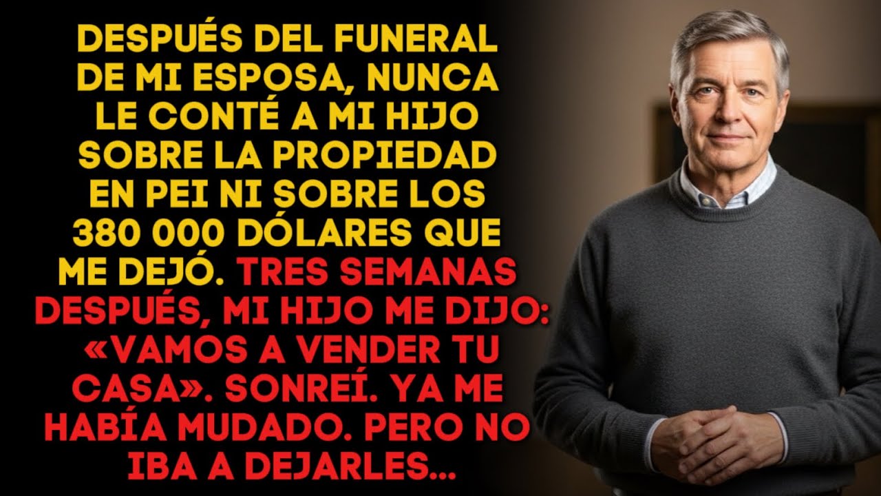 DESPUÉS DEL FUNERAL DE MI ESPOSA, OCULTÉ A MI HIJO LA PROPIEDAD QUE ELLA ME DEJÓ. TRES SEMANAS…